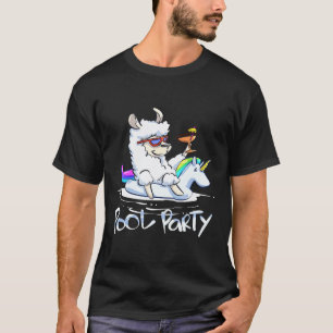 Zwembadfeest Llama Eenhoring Vlotter Llama T-shirt
