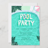 Zwembadfeest Zomer Modern Tropisch Trendy Leuk Koe Kaart (Voorkant)