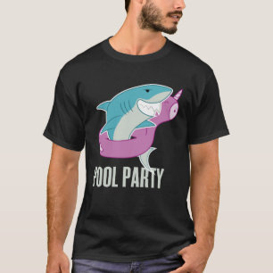Zwembadfeestje Haaien Eenhoorn Vissen T-shirt
