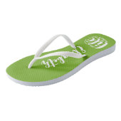 Zwembadleven Lime Green Teenslippers (Schuin)