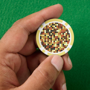 Zwembadtegels, bruine mozaïektegels, geometrisch p poker chips