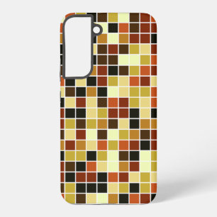 Zwembadtegels, bruine mozaïektegels, geometrisch p samsung galaxy hoesje