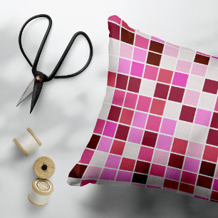 Zwembadtegels, Roze Mozaïektegels, Geometrisch Pat Accent Kussen