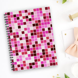 Zwembadtegels, Roze Mozaïektegels, Geometrisch Pat Notitieboek