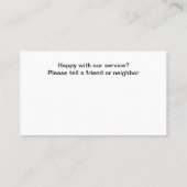 Zwembaduitrusting en onderhoud visitekaartje (Achterkant)