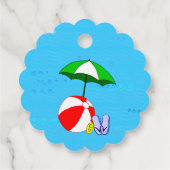 Zwembal Poolparasol Aangepaste Bedankt Labels (Achterkant)