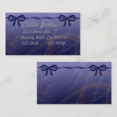 Zwembalen en blauwe bogen visitekaartje (Voorkant / Achterkant)