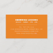 Zwembanen, Zwemcoach & Badmeester Visitekaartje (Achterkant)