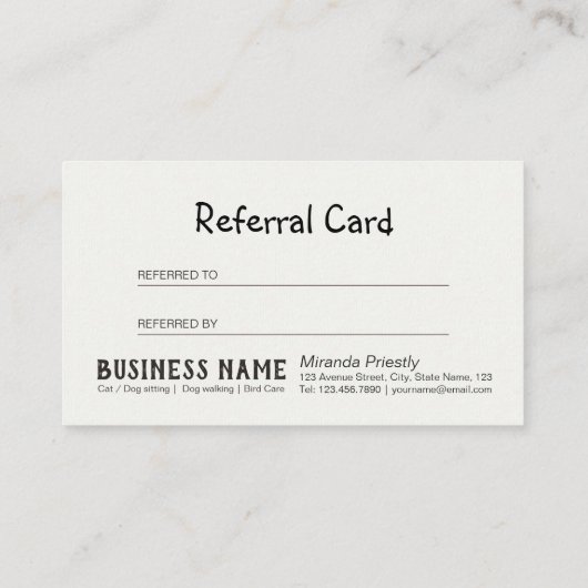 Zwembehandeling en wegwerpverwijzing Kaart (Achterkant)