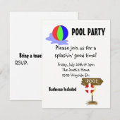 Zwembolpartij Kaart (Voorkant / Achterkant)