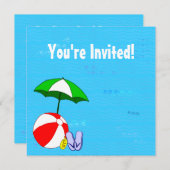 Zwembolthema Aangepaste feestdagen Kaart (Voorkant / Achterkant)