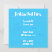 Zwembolthema Aangepaste feestdagen Kaart (Achterkant)