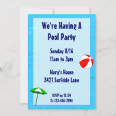 Zwembolthema Aangepaste feestdagen Kaart (Achterkant)