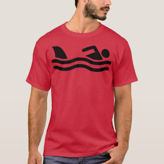 Zwembord met haaienvinnhaai t-shirt