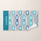 Zwembril met motief Modern Blauw Bad Handdoek (Handdoek)