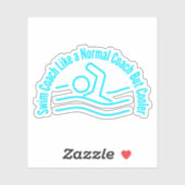 Zwemcoach als een normale coach, maar koeler sticker (Vel)