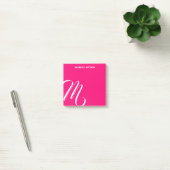 Zwemel Monogram kleurrijk Roze Aangepaste Naam Post-it® Notes (Kantoor)