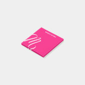 Zwemel Monogram kleurrijk Roze Aangepaste Naam Post-it® Notes (Schuin)
