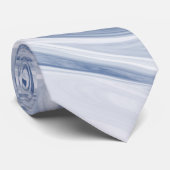 Zwemelblauw Abstract Stropdas (Opgerold)