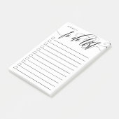 Zwemele kalligrafie - checkbox om lijst te doen -  post-it® notes (Schuin)