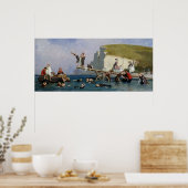 Zwemelen bij Etretat Poster (Keuken)