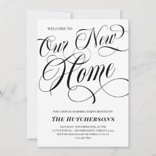 Zwemelen Calligrafie Nieuwe thuishuishouding Kaart