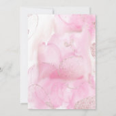 Zwemelen en ronddraaien Roze wolken Uitnodiging to (Achterkant)