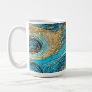 Zwemelen Goud en Blauwe Mok