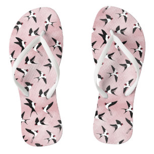 Zwemelen in de lucht - Roze - Grote schaal Teenslippers