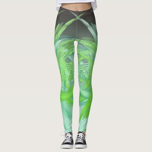 Zwemelen in golven leggings (Voorkant)