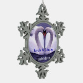 Zwemelen in LOVE Pewter Snowflake Ornament (Links)