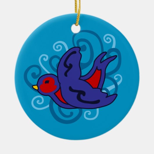 Zwemelen Keramisch Ornament (Voorkant)