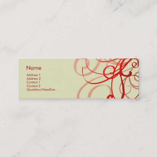 Zwemelen nr. 0025 mini visitekaartje (Voorkant)