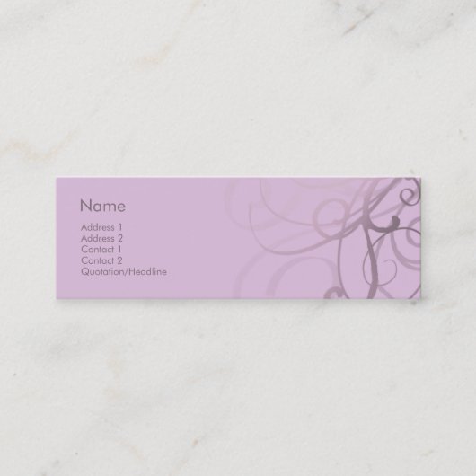 Zwemelen nr. 0031 mini visitekaartje (Voorkant)