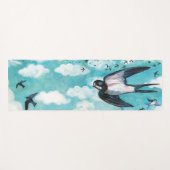 Zwemelen over troebele blauwe hemel yogamat (Voorkant (horizontaal))