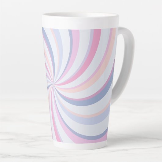 Zwemelen Roze Blauw Peach Latte Mok (Rechterhoek)