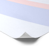 Zwemelen Roze Blauw Peach Poster (Hoek)