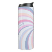 Zwemelen Roze Blauw Peach Thermosbeker (Gedraaid links)