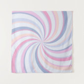 Zwemelen Roze Blauw Peach Wandkleed (Voorkant (horizontaal))