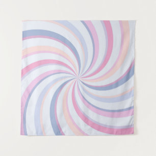 Zwemelen Roze Blauw Peach Wandkleed