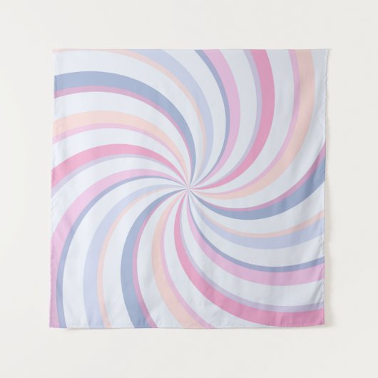 Zwemelen Roze Blauw Peach Wandkleed (Voorkant)