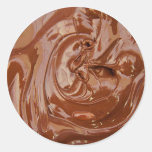 Zwemelen van chocolade-stickers ronde sticker
