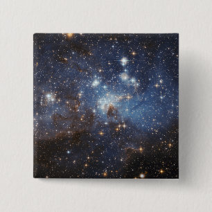 Zwemelen van gas en stof vierkante button 5,1 cm