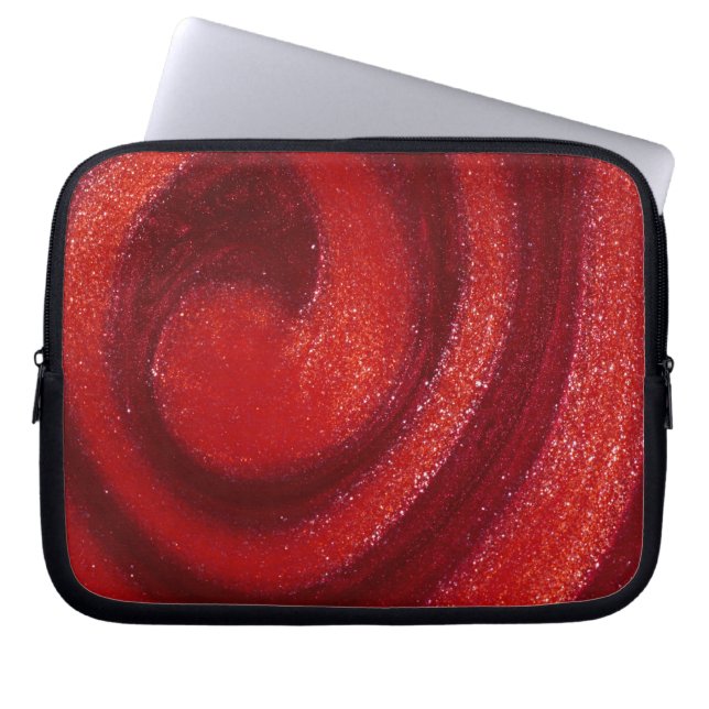 Zwemelen van nagellak laptop sleeve (Voorkant)