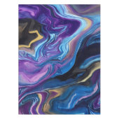 Zwemelen van Paarse Blauwe Muur Borden Tafelkleed (Voorkant)