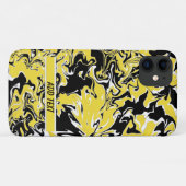 Zwemelen van zwart, wit en geel Case-Mate iPhone case (Achterkant (horizontaal))