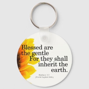 Zwemelen voor Gentleness Matthew 5:5 Sleutelhanger