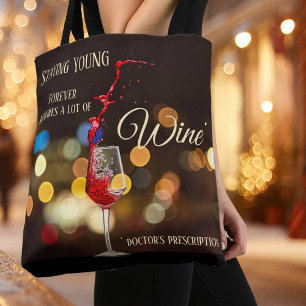 Zwemelende wijn Lichte Sparkles Canvas tas
