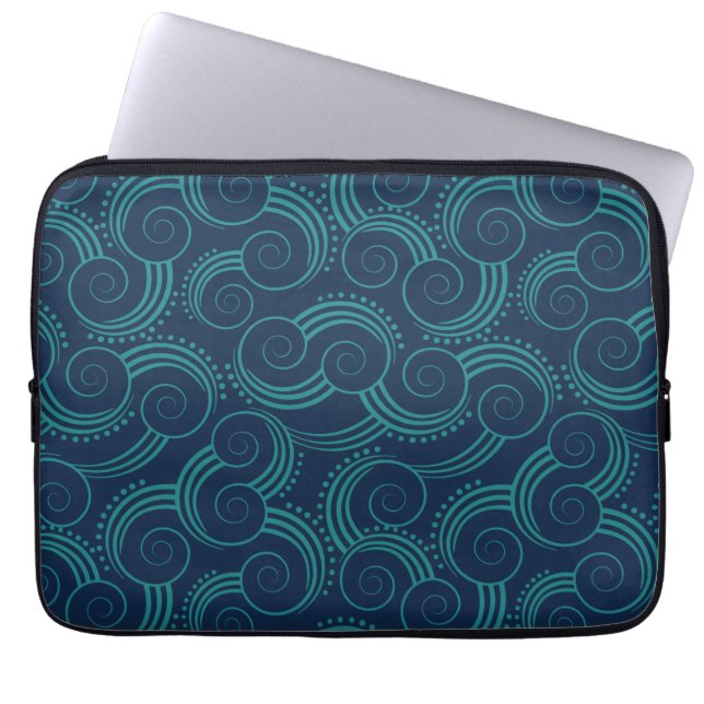 Zwemelgolven Laptop Sleeve (Voorkant)