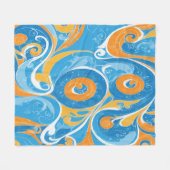 Zwemelvormig ontwerp fleece deken (Voorkant (Horizontaal))